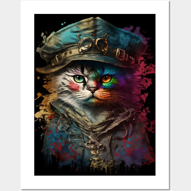 Painting of a Pirate Cat Wall Art by ArtisticCorner